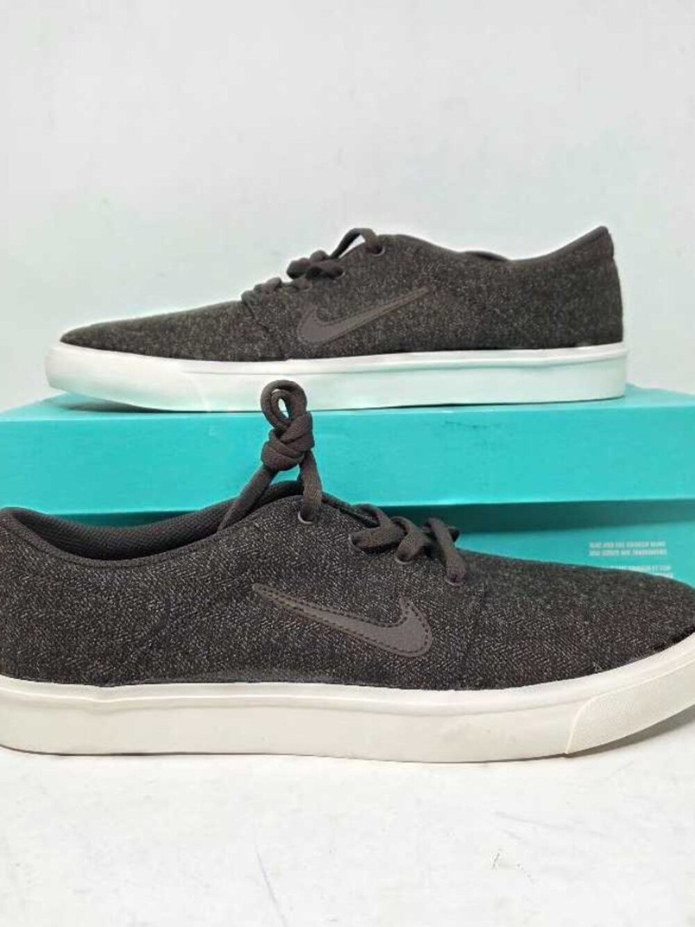 New 10 Nike SB Portmore canvas premium skate shoes Baroque Brown